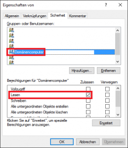 GPO - Domänencomputer - Lesen