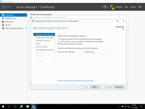 Windows Server 2016 - Bereitstellungskonfiguration