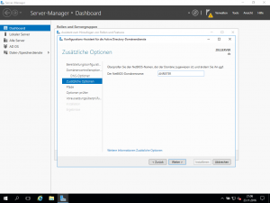 Windows Server 2016 - NETBIOS-Domänname