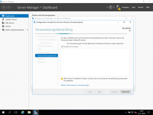 Windows Server 2016 - Voraussetzungsüberprüfung