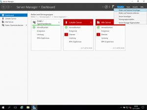 Windows Server 2016 - Rollen und Features hinzufügen