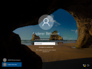 Windows Server 2016 - Anderer Benutzer