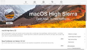 macOS - App Store - High Sierra laden