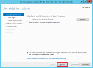 Windows Server 2016 Domaincontroller herunterstufen