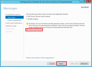 Windows Server 2016 Domaincontroller herunterstufen