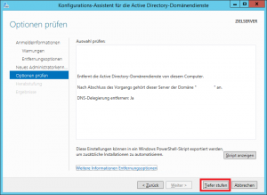 Windows Server 2016 Domaincontroller tiefer stufen