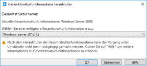 Gesamtstrukturfunktionsebene heraufstufen