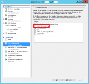 Hyper-V Zeitsynchronisierung