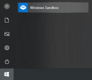 Windows-Sandbox im Windows Startmenü
