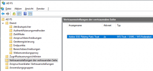 ADFS-Verwaltungskonsole