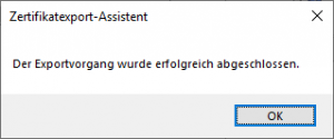 Zertifikatexport-Assistent