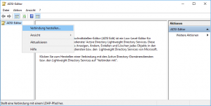 ADSI-Editor: Verbindung herstellen