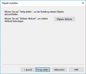 ADSI-Editor - Kennwortrichtlinie erstellen: Objekt erstellen