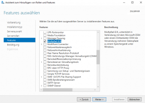 Feature auswählen: Multipfad E/A