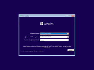 Windows 10 Setup: Spracheinstellungen