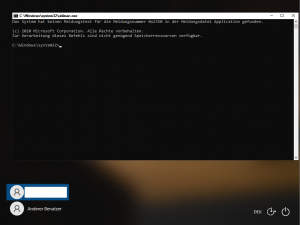 Windows 10: Eingabeaufforderung im Anmeldebildschirm öffnen