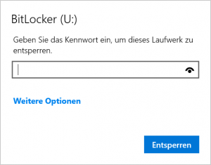 BitLocker to Go Laufwerk entsperren