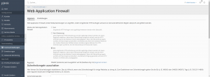 Plesk: Modus der Web Application Firewall
