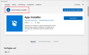 Winget: App-Installer im Microsoft Store