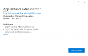 App-Installer aktualisieren