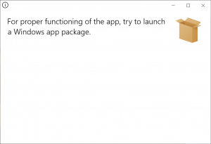 Launch a Windows app package