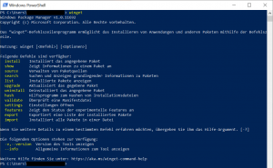 Winget installiert