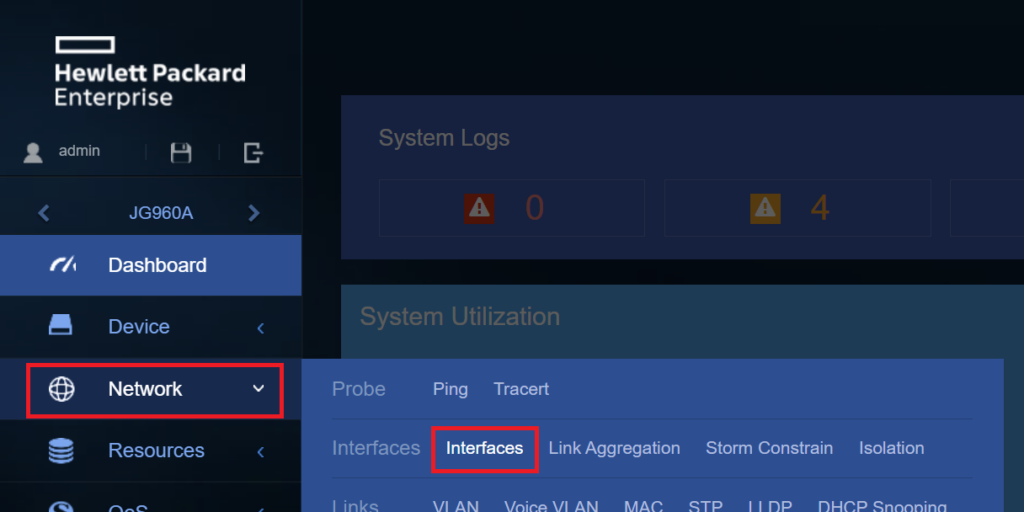 HPE OfficeConnect 1950 - Network - Interfaces