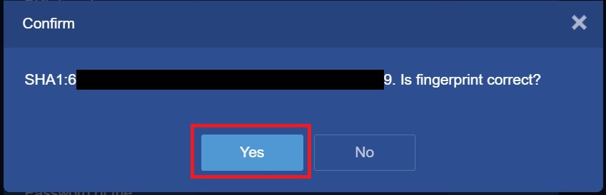 HPE OfficeConnect 1950: Confirm certificate