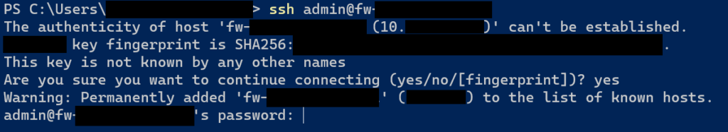 PowerShell: SSH-Verbindung zu Sophos XG-Firewall