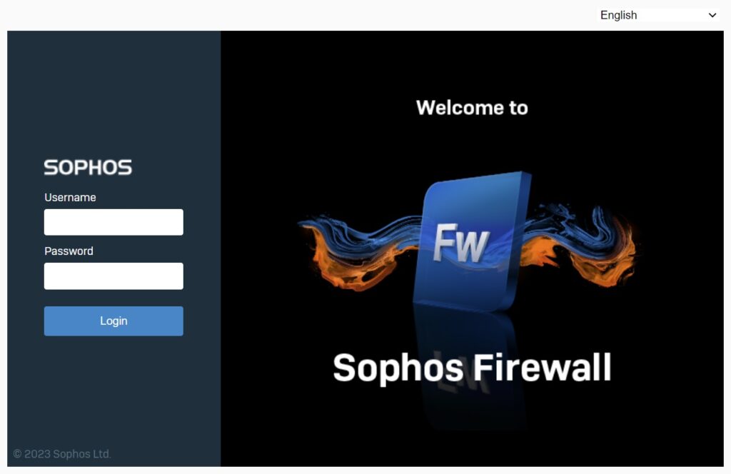 Sophos XG Firewall WebGUI Login mit CAPTCHA